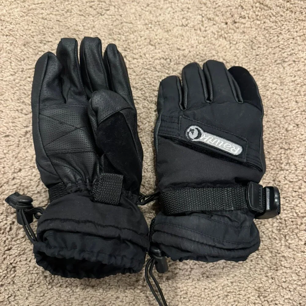 Rawik Black Gloves Youth Size Small Drypel Waterproof Skiing Snow Glove